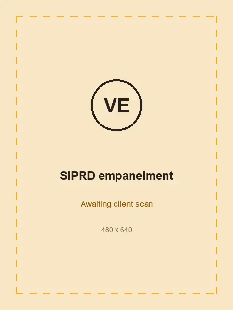 SIPRD empanelment certificate