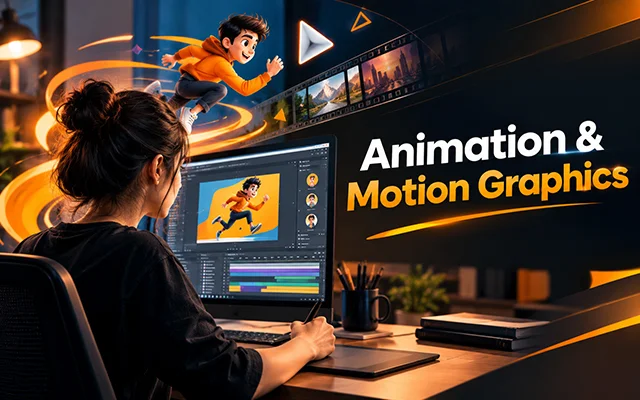 Sample animation and motion graphics